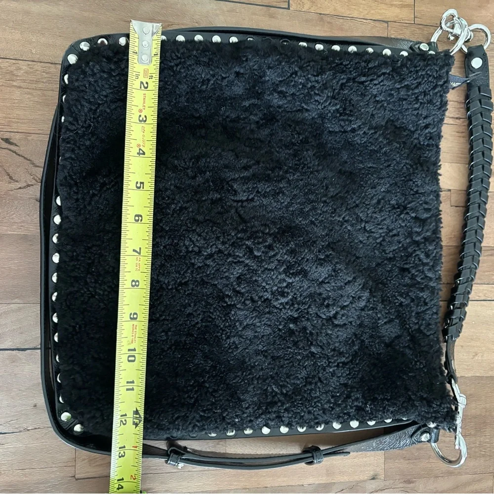 Rebecca Minkoff Black Shearling Shoulder or Crossbody bag - Picture 5 of 8